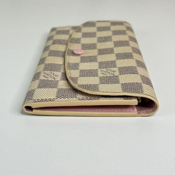 Louis Vuitton Emilie Wallet Damier Azur with Pink Interior - Picture 3 of 7
